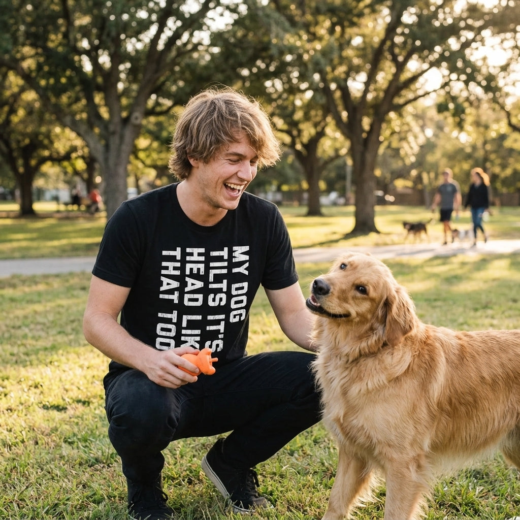 My Dog Tilts Its Head Like That Too Men's T Shirt