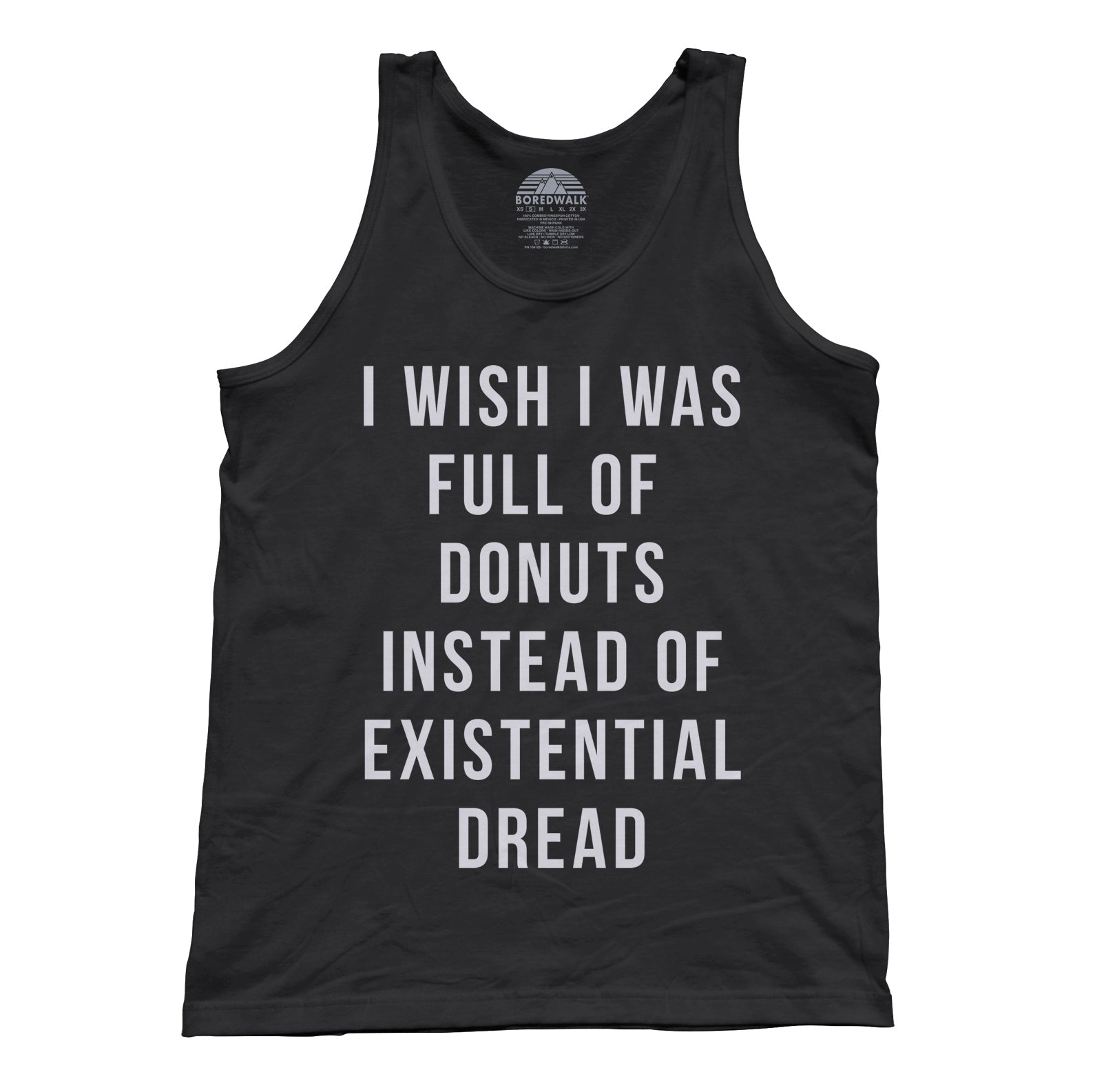 Unisex I Wish I Was Full of Donuts Instead of Existential Dread Tank Top