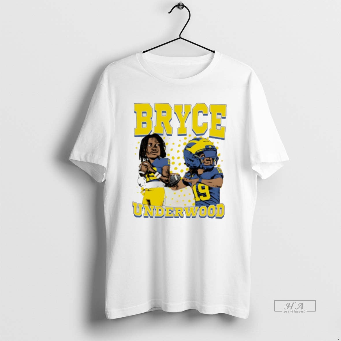 Official Bryce Underwood Michigan Football Signature Caricature T-Shirts, Hoodie, Sweatshirt | PodTeesHub.com