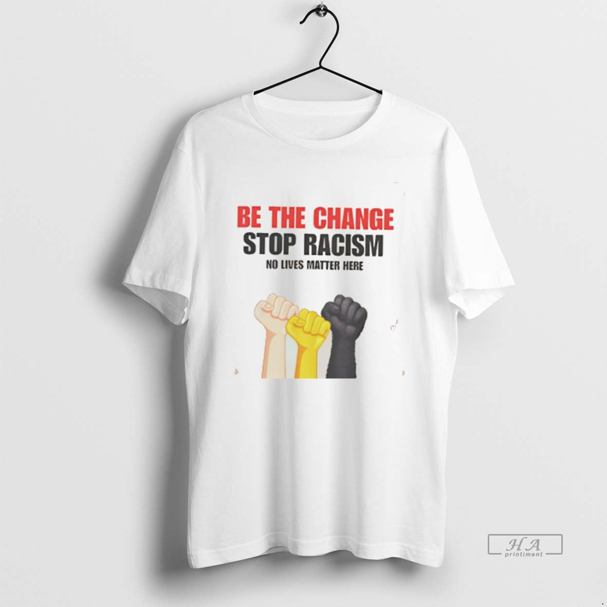 Official Be The Change Stop Racism No Live Matter Here T-Shirts, Hoodie, Sweatshirt | PodTeesHub.com