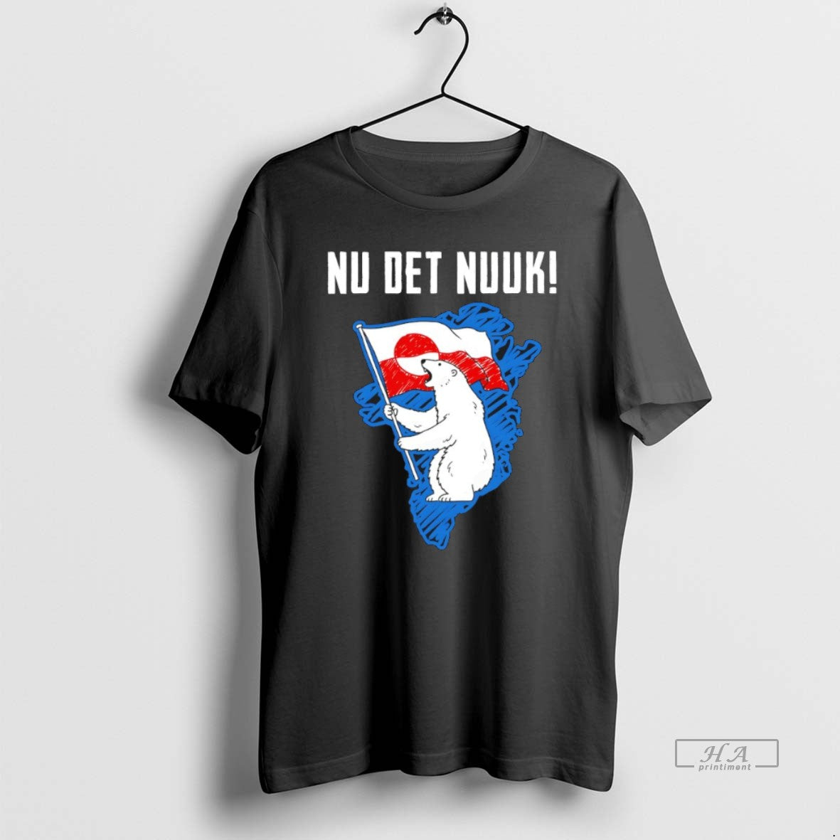 Official Pvjmzupa Nu Det Nuuk Hands Off Greenland Polar Bear And Flag T-Shirts, Hoodie, Sweatshirt | PodTeesHub.com