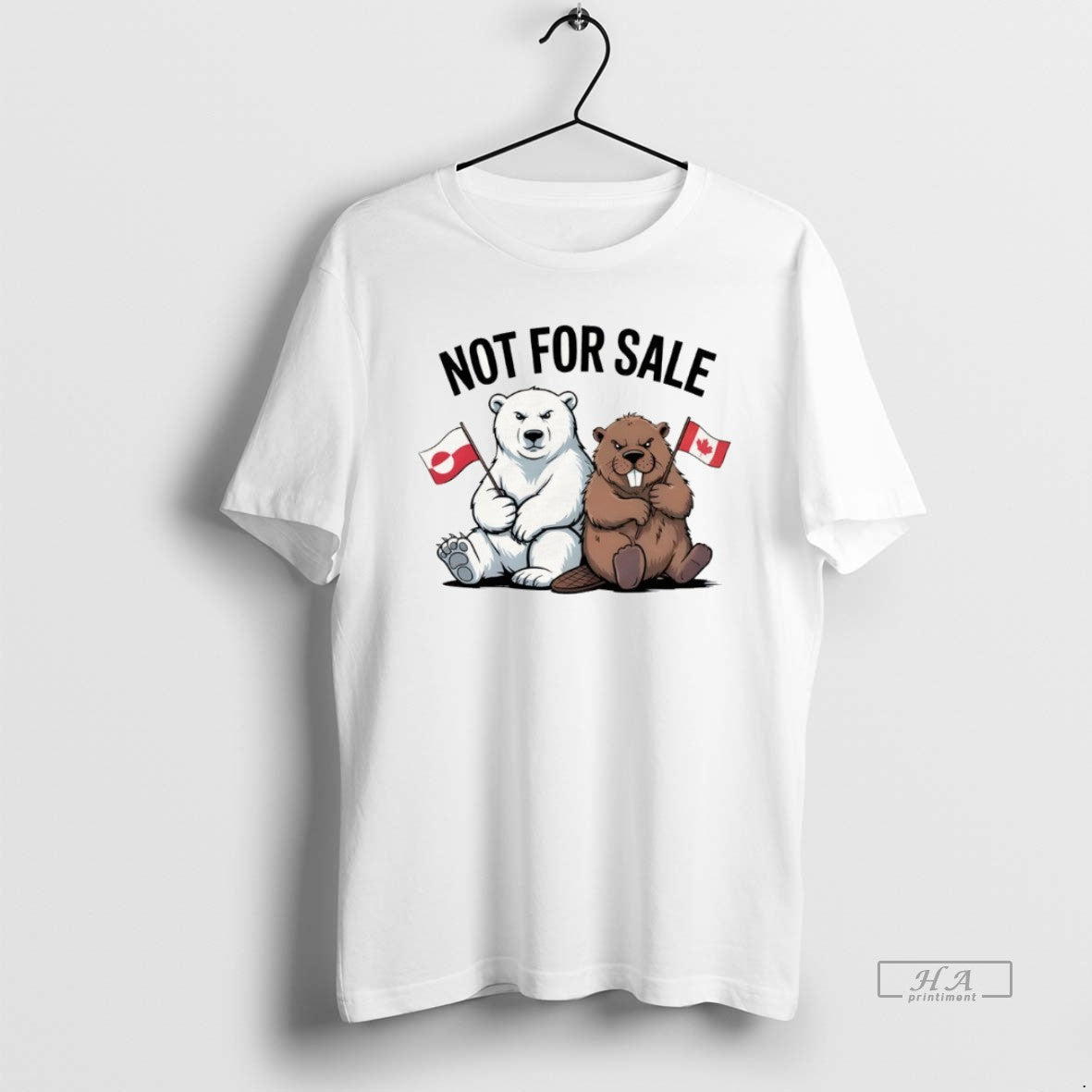 Official Bear And Beaver Canada And Greenland Is Not For Sale Anti Maga T-Shirts, Hoodie, Sweatshirt | PodTeesHub.com