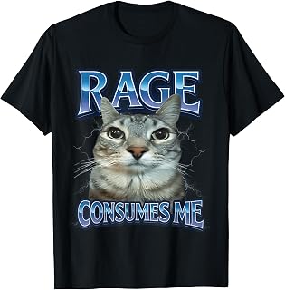 Cat Rage Consumes Silly Staring Cat Meme Cat Unisex T-shirt, Sweatshirt, Hoodie (1)