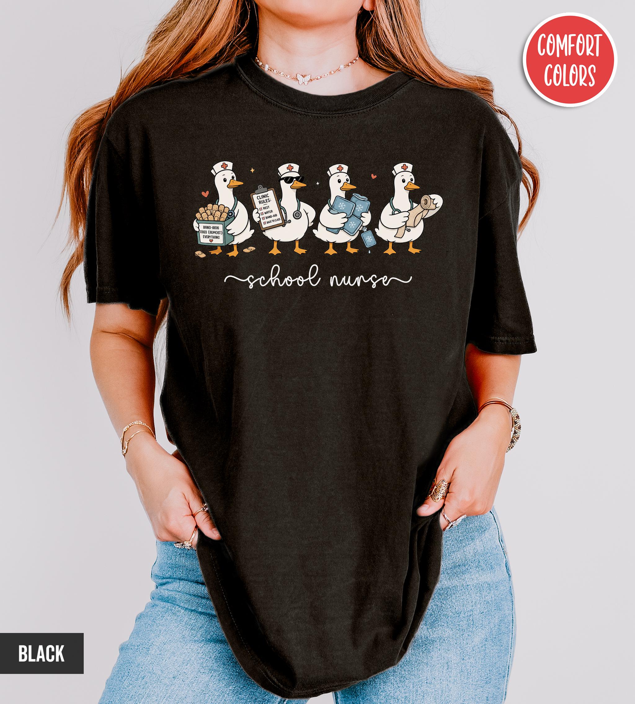 Welcome Back School Nurse Goose Nurse Retro Back School Nurse Nurse Appreciation Tee School Nurse (4)