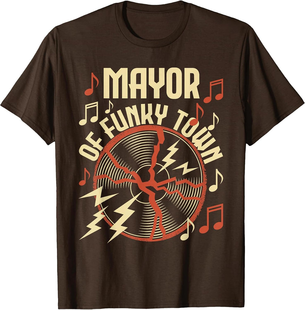 Mayor Funky Town 1970s Funky Party 70s Groove Unisex T-shirt, Sweatshirt, Hoodie (1)