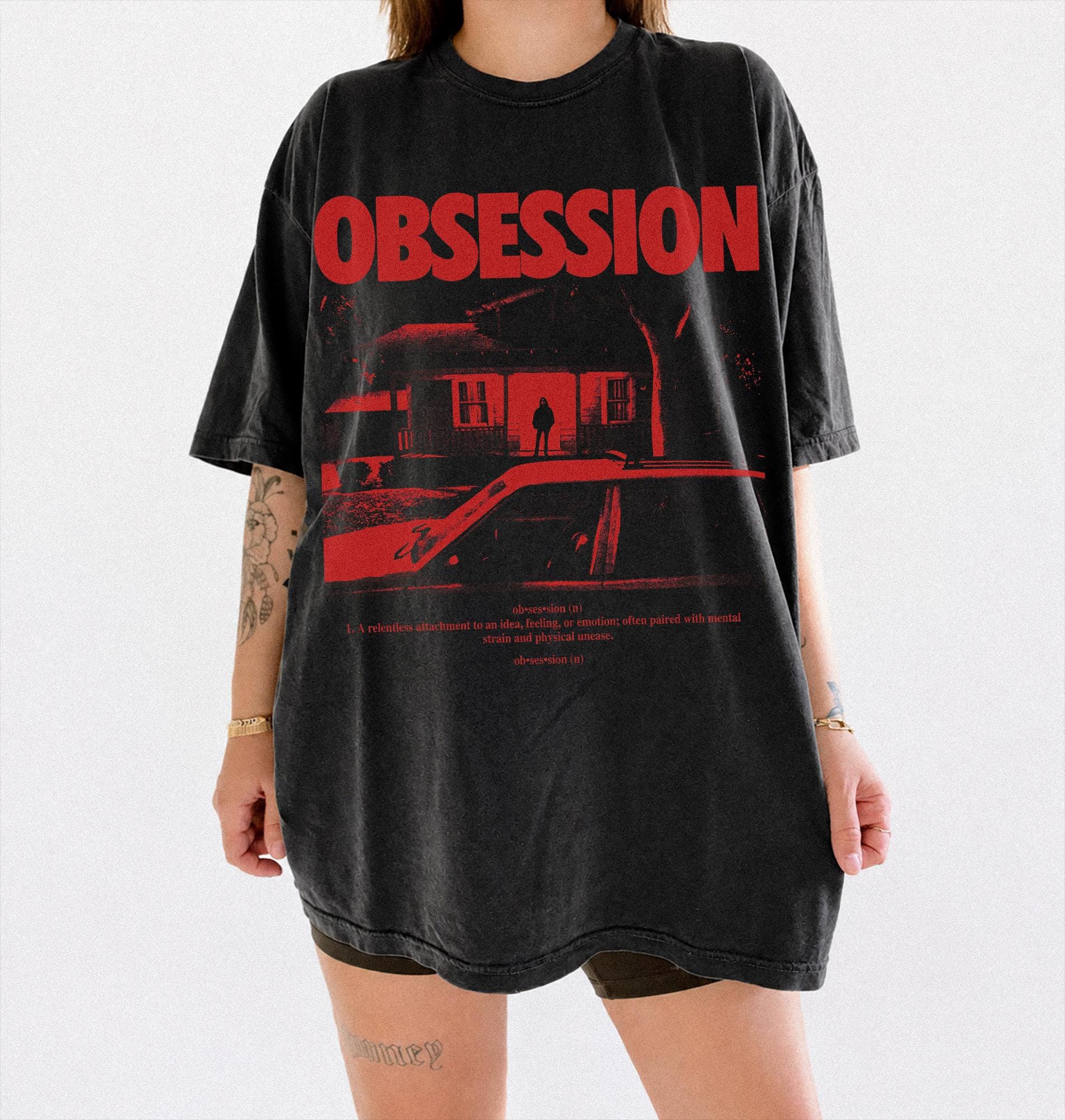 Vintage Obsession Movie Comfort Colors Frowning Nikki Gothic Horror Tee (1)