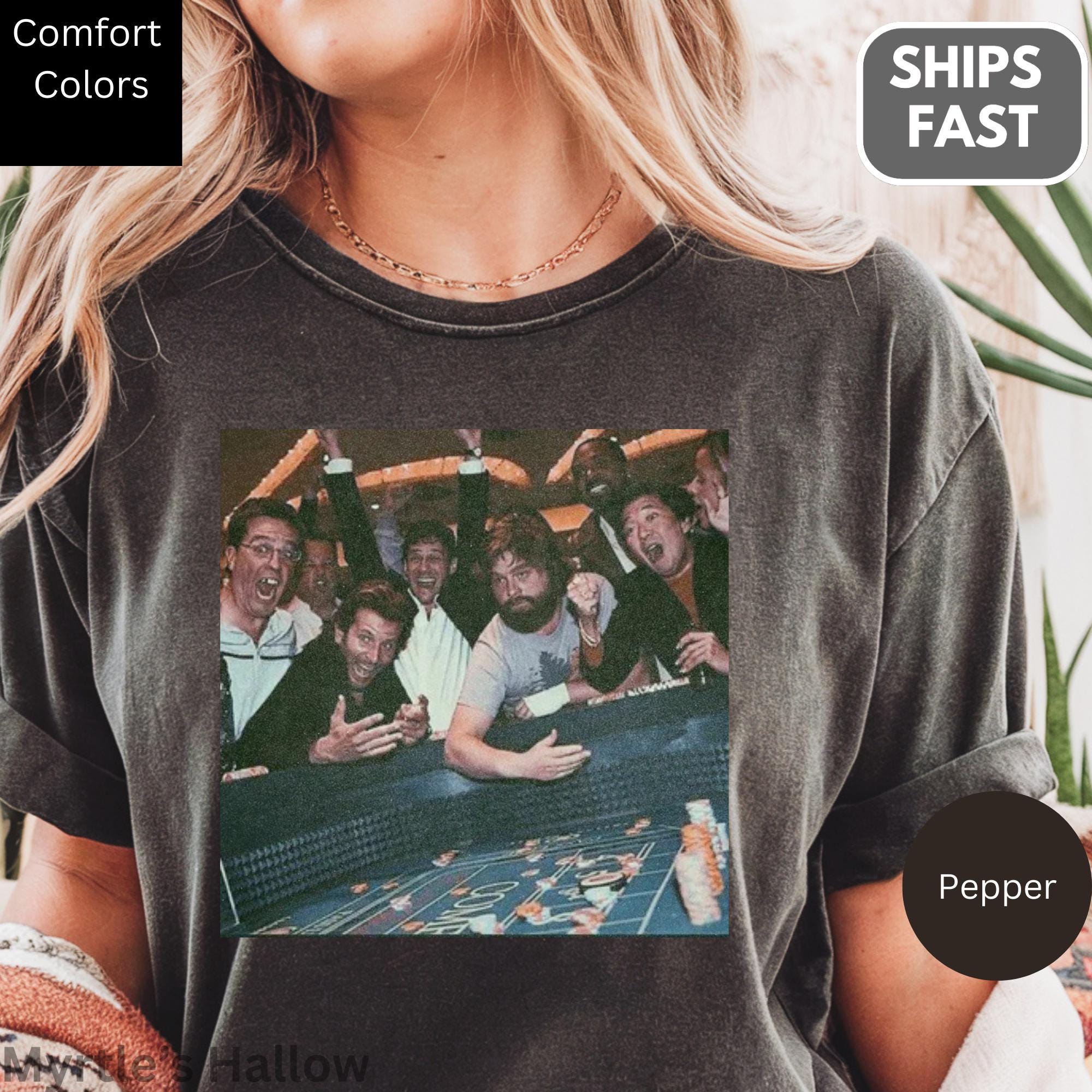 Vintage Hangover Movie Poker Scene Comfort Colors Tee Unisex T-shirt, Sweatshirt, Hoodie (2)