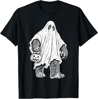Bigfoot Ghost Halloween Pumpkin Costume Sasquatch Unisex T-shirt, Sweatshirt, Hoodie (1)