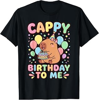 Cappy Birthday Capybara Birthday Unisex T-shirt, Sweatshirt, Hoodie (1)