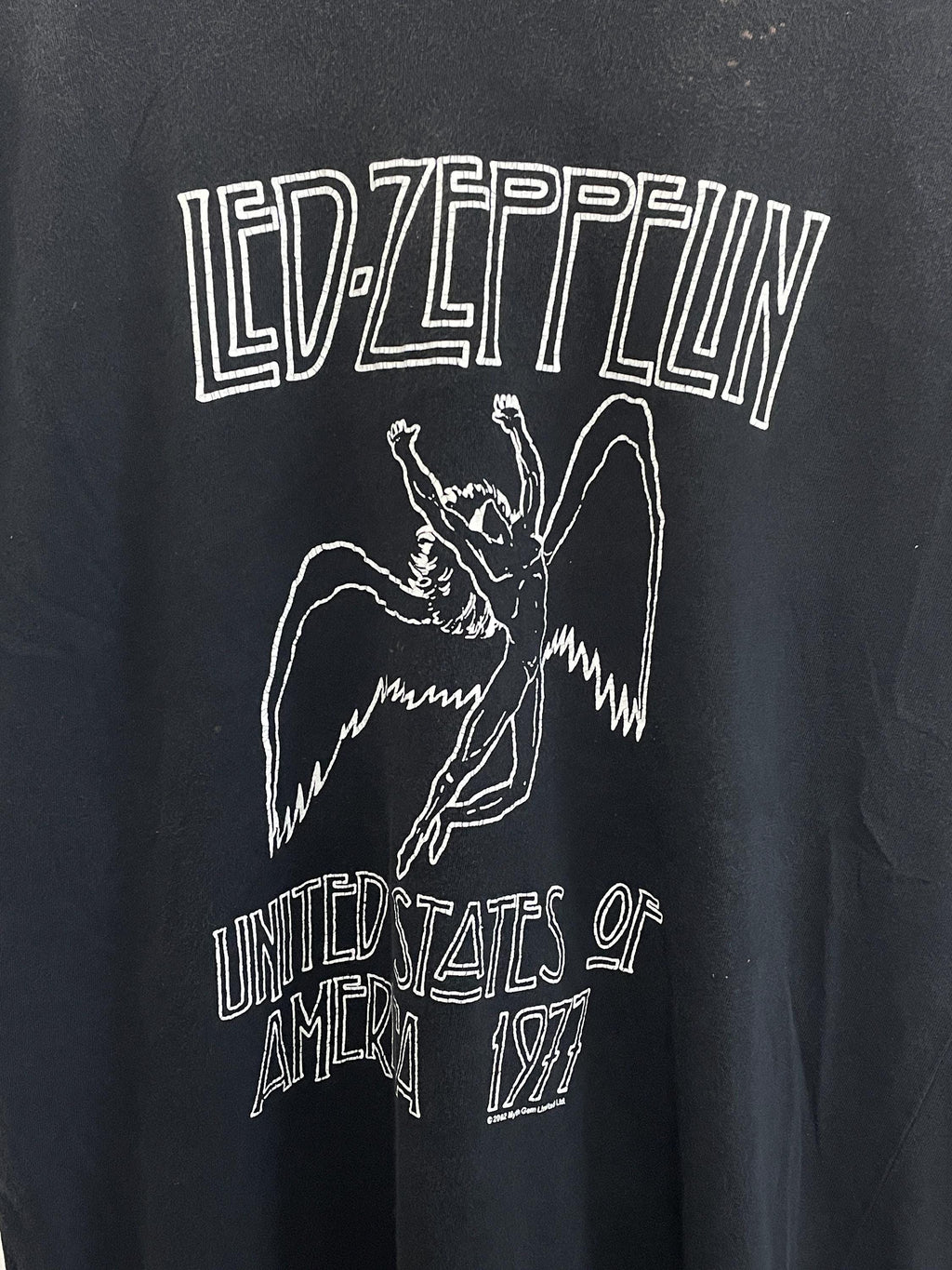 Vintage 2002 Led Zeppelin 1977 Tour America Made Usa Rock Band Concert Fits Size Medium (2)