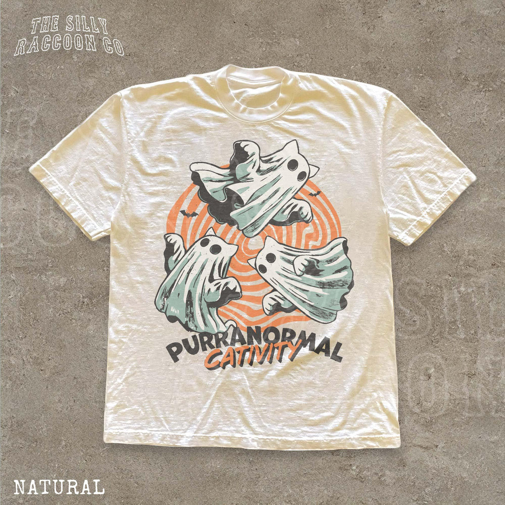 Purranormal Cativity Ghost Cat Halloween Cat Spooky Retro Ca Halloween Cat Lovers (1)