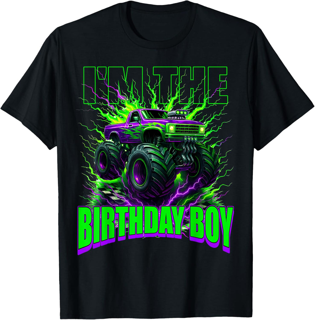 I'M Birthday Boy Monster Truck Family Matching Party Unisex T-shirt, Sweatshirt, Hoodie (1)