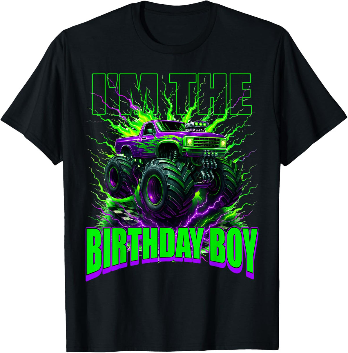 I'M Birthday Boy Monster Truck Family Matching Party Unisex T-shirt, Sweatshirt, Hoodie (1)