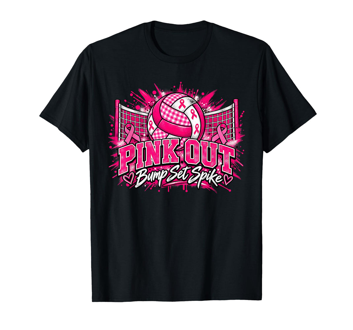 Pink Volleyball Breast Cancer Awareness Unisex T-shirt, Sweatshirt, Hoodie (1)