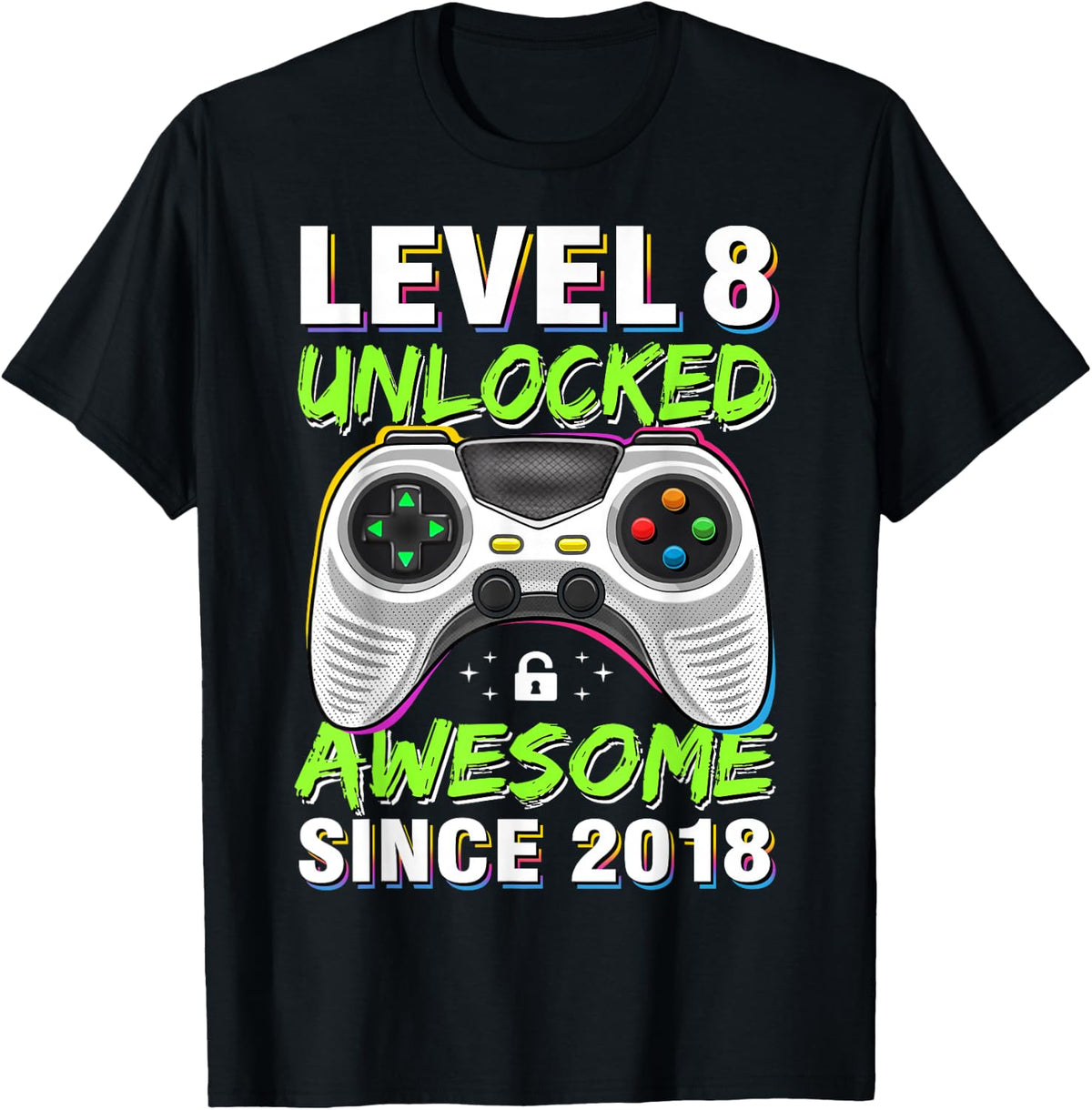 Level Unlocked Since 2018 8th Birthday Gaming Unisex T-shirt, Sweatshirt, Hoodie (1)