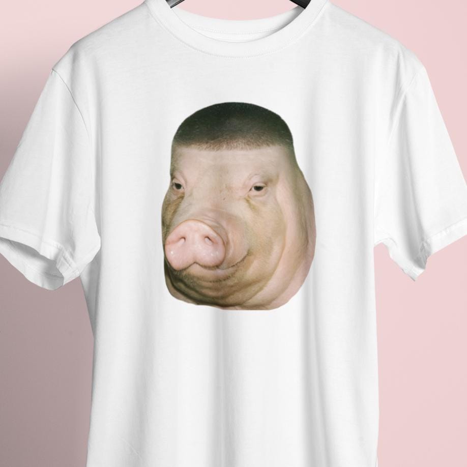Wigger Pig Fade Buzz Haircut Meme Inappropriate Brainrot Unhinged Shitpost Dank Meme Weird Animal Lover (1)