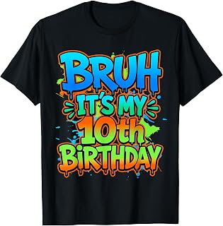 Bruh 10th Birthday Birthday Boy Teen Gamer Meme Unisex T-shirt, Sweatshirt, Hoodie (1)