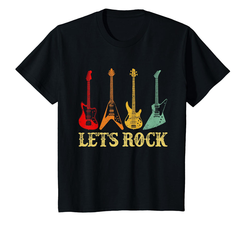 Vintage Retro Lets Rock Rock Roll Guitar Unisex T-shirt, Sweatshirt, Hoodie (1)