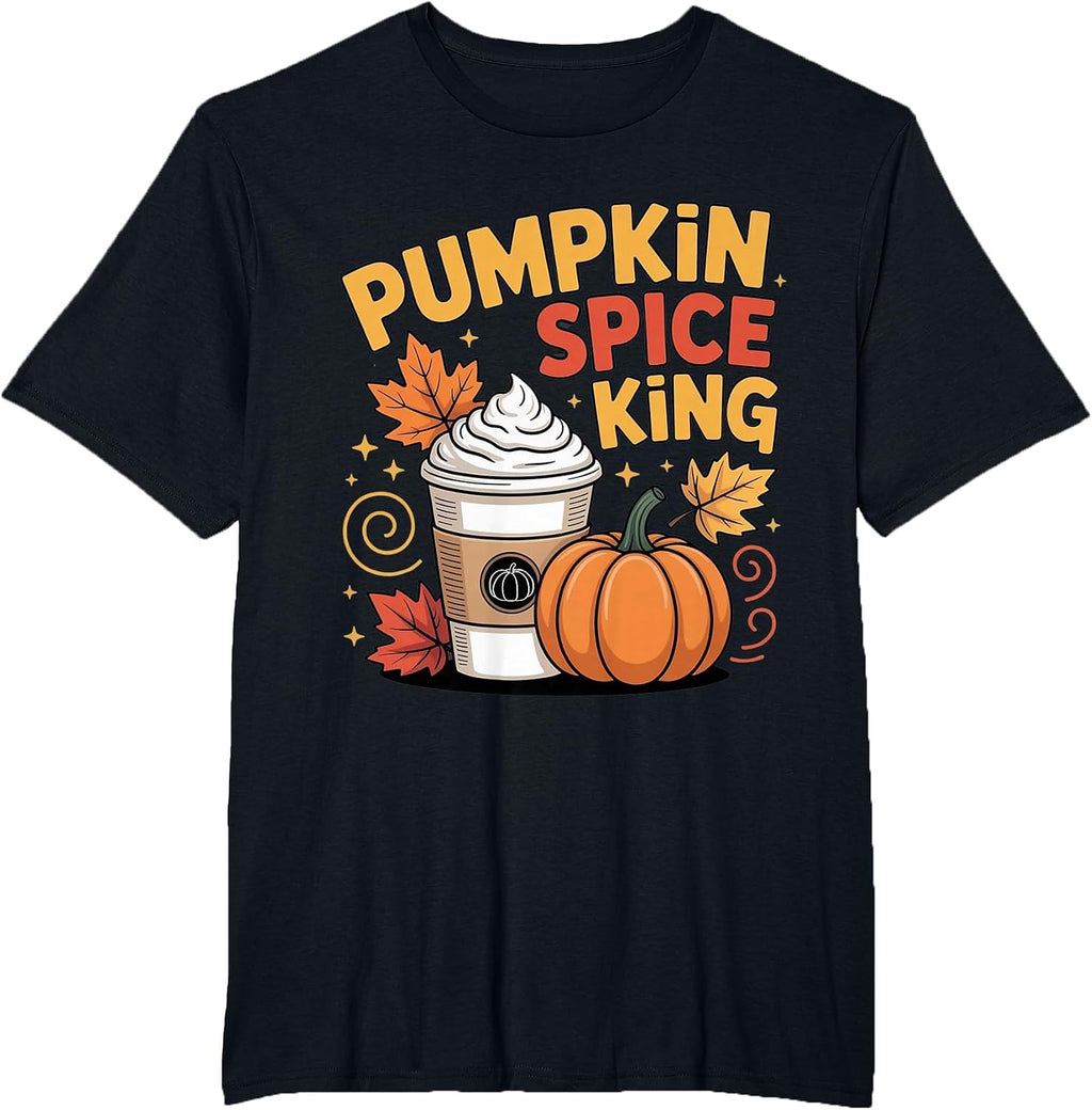 Pumpkin Spice King Fall Coffee Unisex T-shirt, Sweatshirt, Hoodie (1)