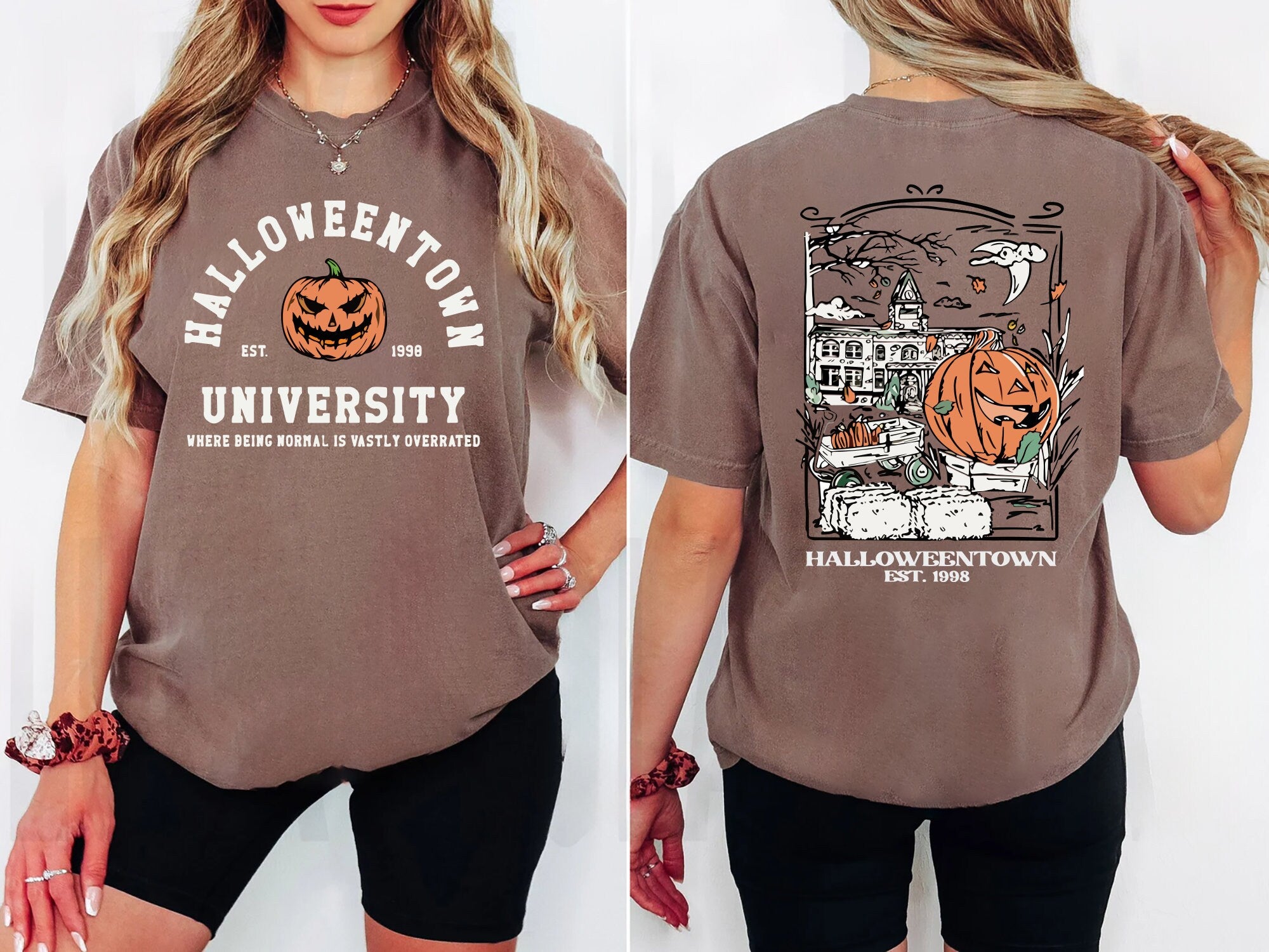 Comfort Colors Vintage Halloweentown 1998 Side Halloweentown University Fall Tee Halloweentown Tee Halloween Retro (3)
