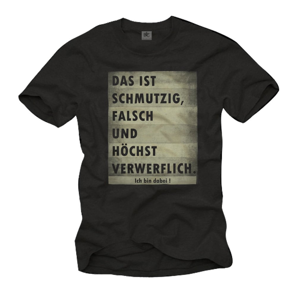 German Saying Dirty Wrong Highly Reprehensible Count Black S-Xxxxxl (1)