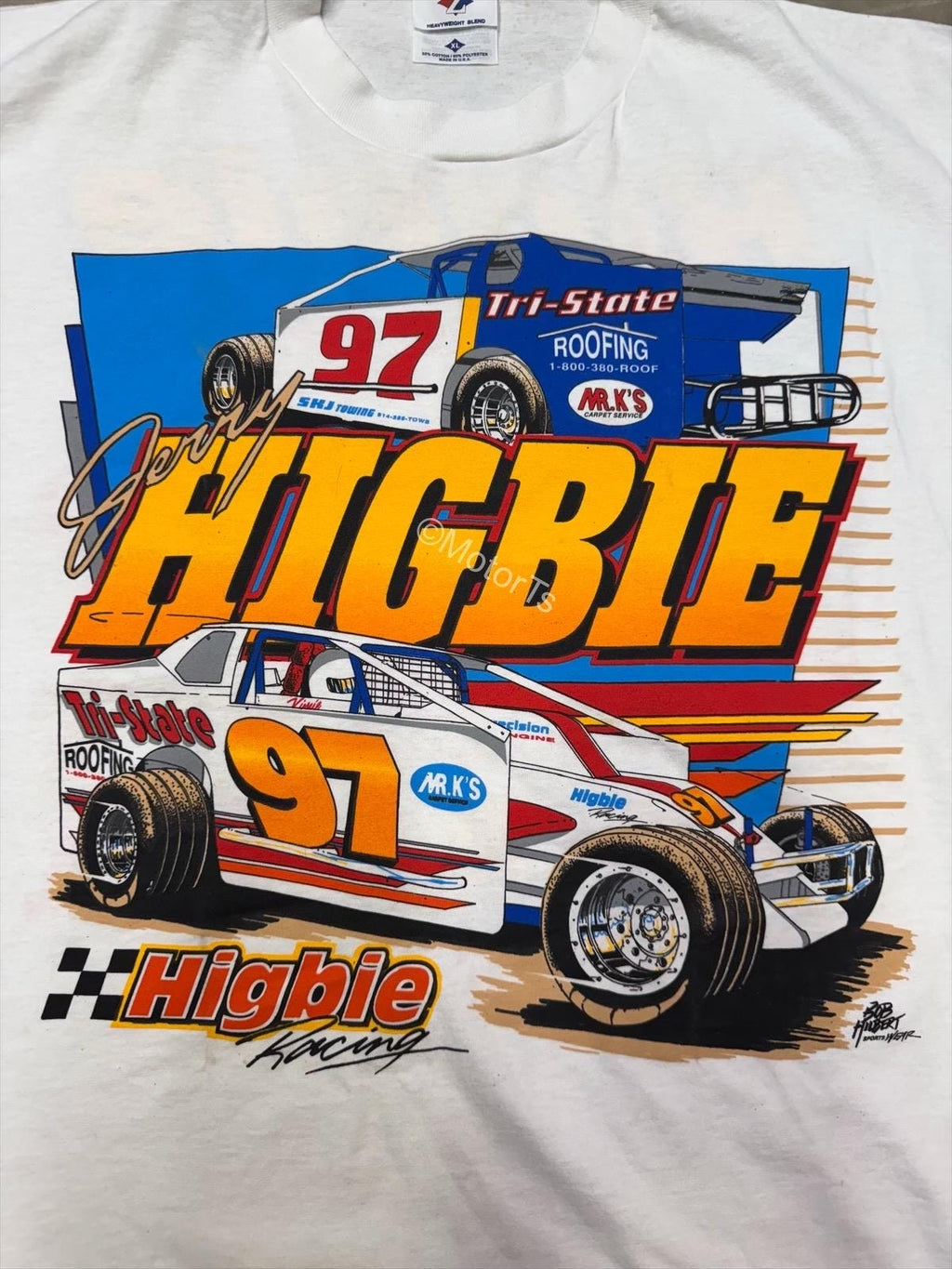 Vintage 90s Jerry Higbie 97 Higbie Racing Modified Racing Tee Xl (3)