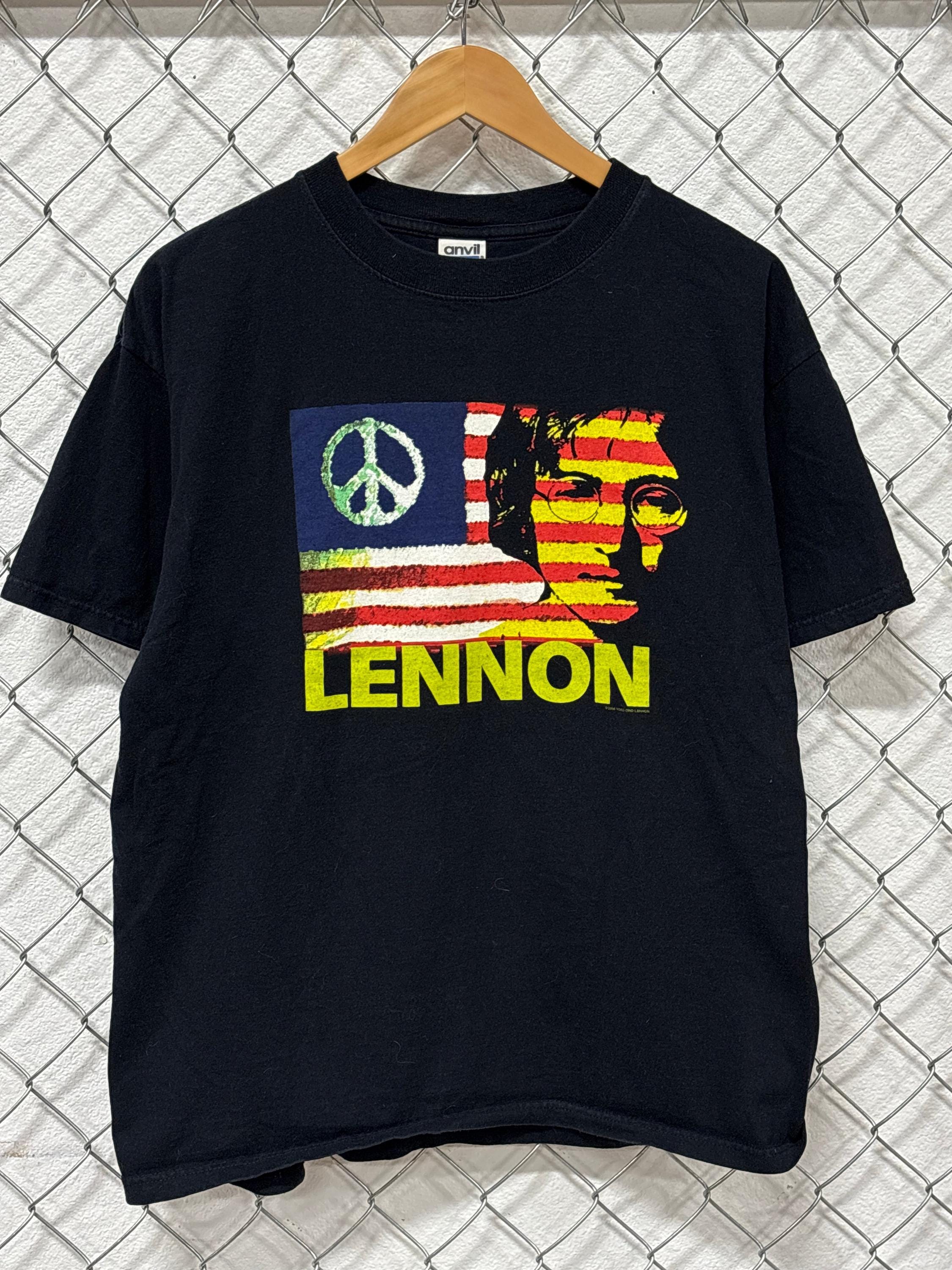Vintage Y2k John Lennon Give Peace Chance Band Tee Size Large (1)