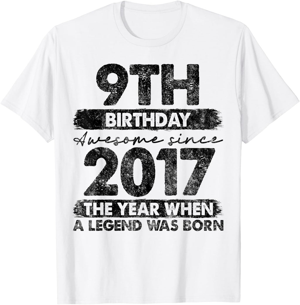 Year Old Vintage 2017 Limited Edition 9th Birthday Unisex T-shirt, Sweatshirt, Hoodie (1)