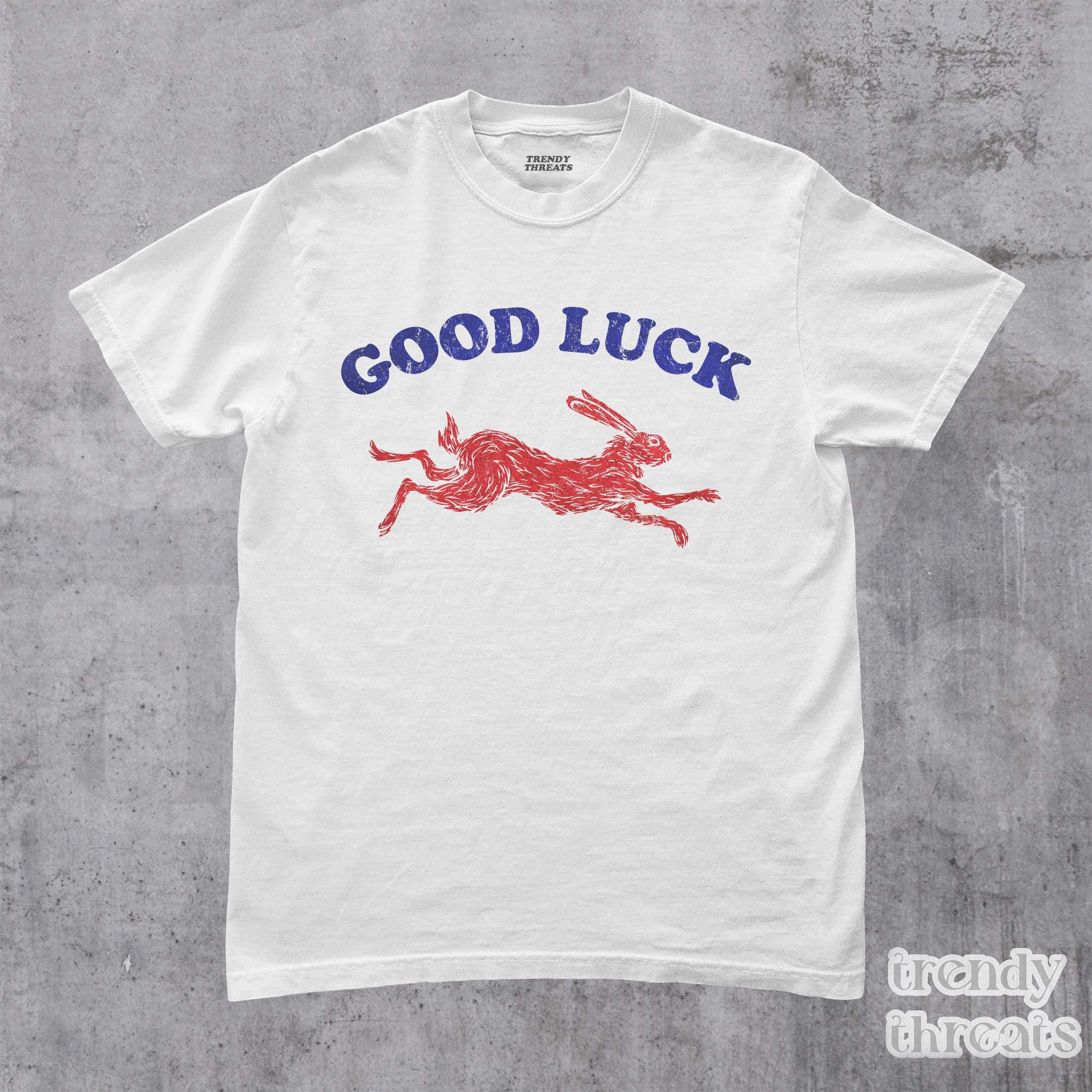 Good Luck Retro Rabbit Retro Western Bunny Feeling Lucky Him (2)