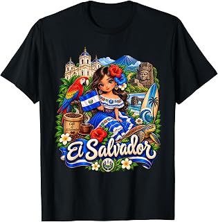 El Salvador Girl Hispanic Heritage Month Unisex T-shirt, Sweatshirt, Hoodie (1)
