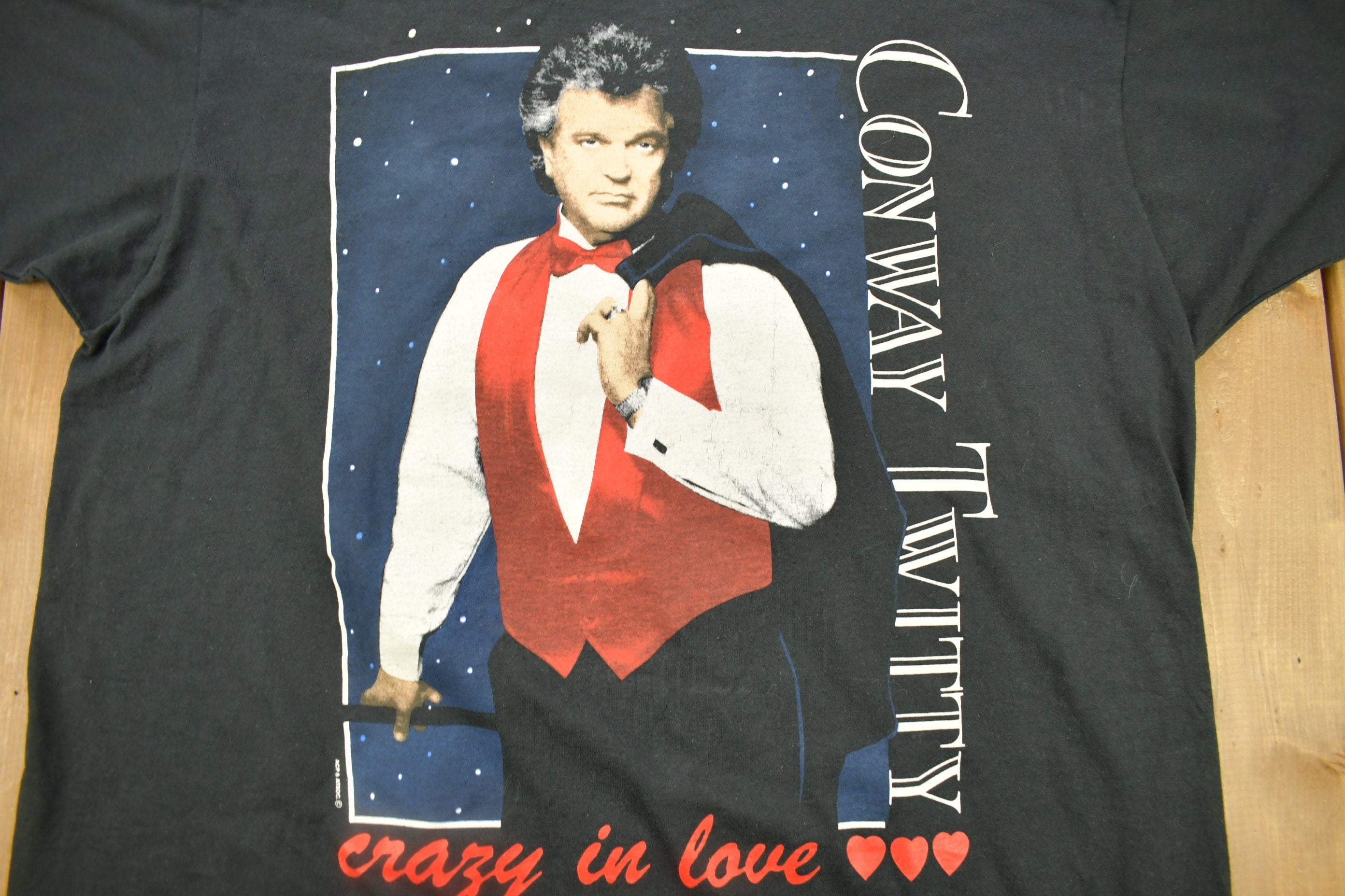 Vintage 1990s Conway Twitty Crazy Love Band Tee Single Stitch Made Usa Music Promo Vintage (3)