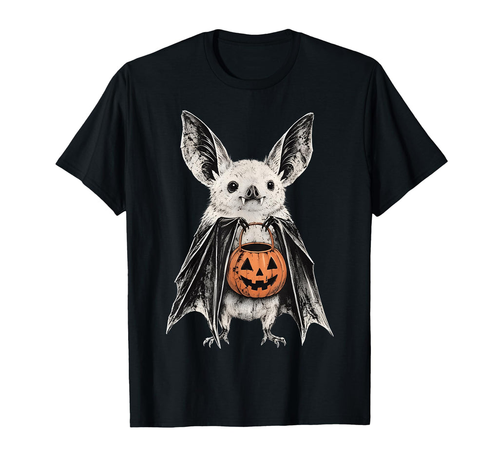 Retro Halloween Bat Spooky Season Bat Jack Lantern Unisex T-shirt, Sweatshirt, Hoodie (1)