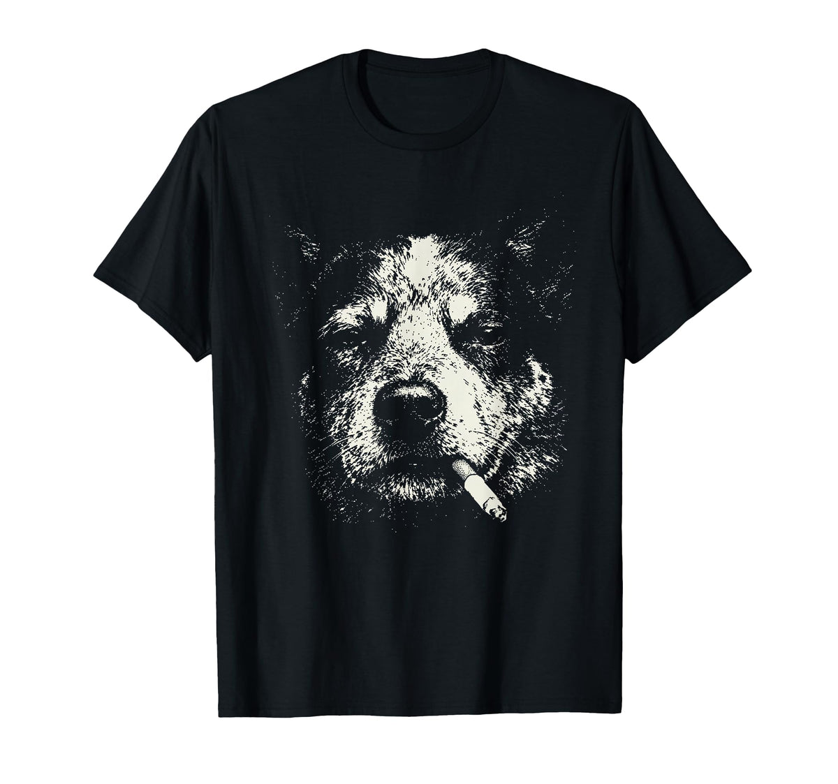 Blue Heeler Smoking Cigarette Vintage Dog Meme Unisex T-shirt, Sweatshirt, Hoodie (1)