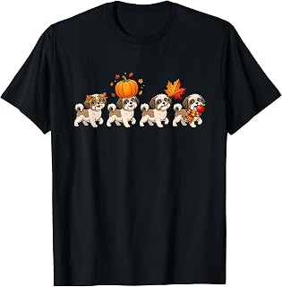 Autumn Pumpkin Fall Shih Tzu Thanksgiving Unisex T-shirt, Sweatshirt, Hoodie (1)