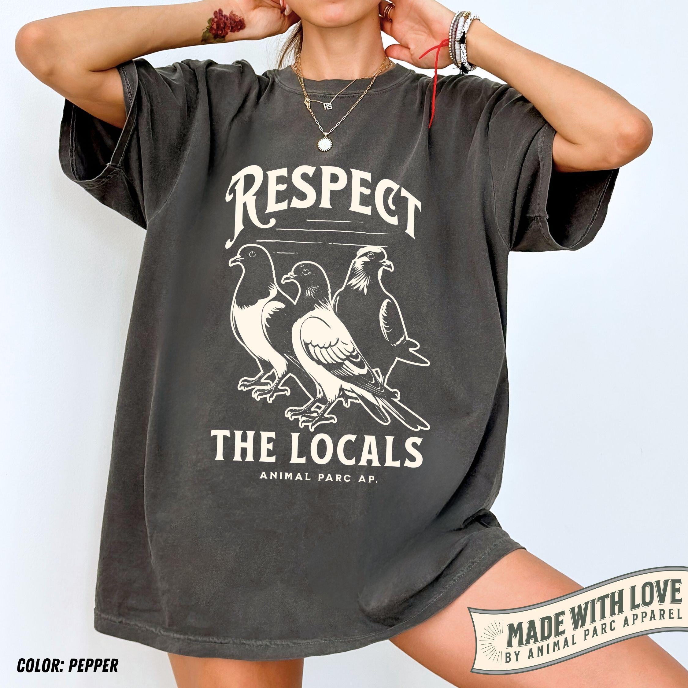 Respect Locals Pigeon Pigeon Lover Pigeons Vintage Tee Pigeon Silly Dove Tee Animals (2)