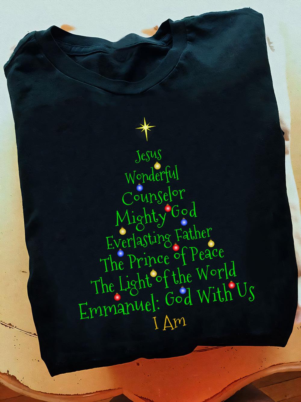 Christian Christmas Bible Names Jesus Tree Shaped Jesus God Christian (4)