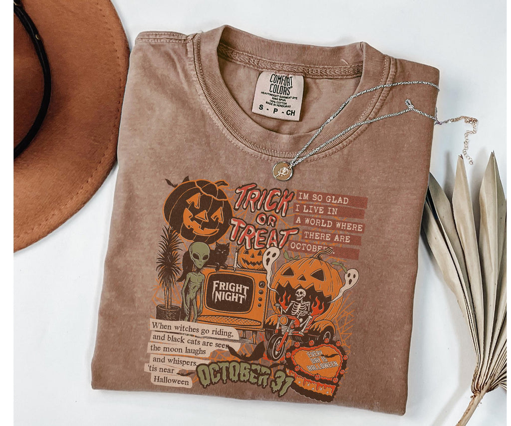 Comfort Colors Halloween Collage Retro Halloween Spooky Season Ghost Tee Halloween Halloween (4)