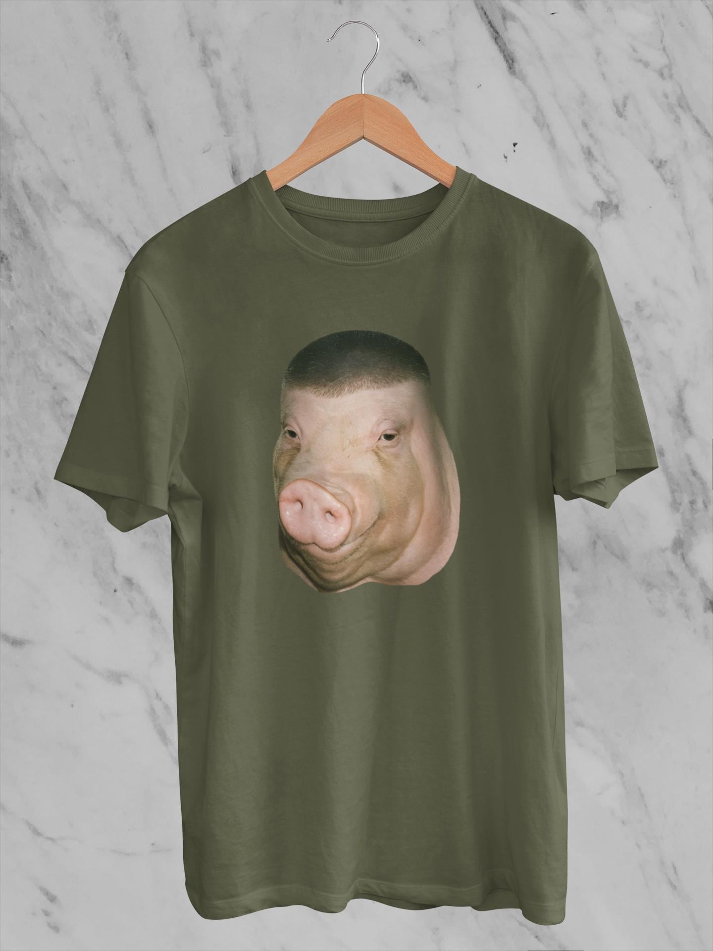 Wigger Pig Fade Buzz Haircut Meme Inappropriate Brainrot Unhinged Shitpost Dank Meme Weird Animal Lover (3)