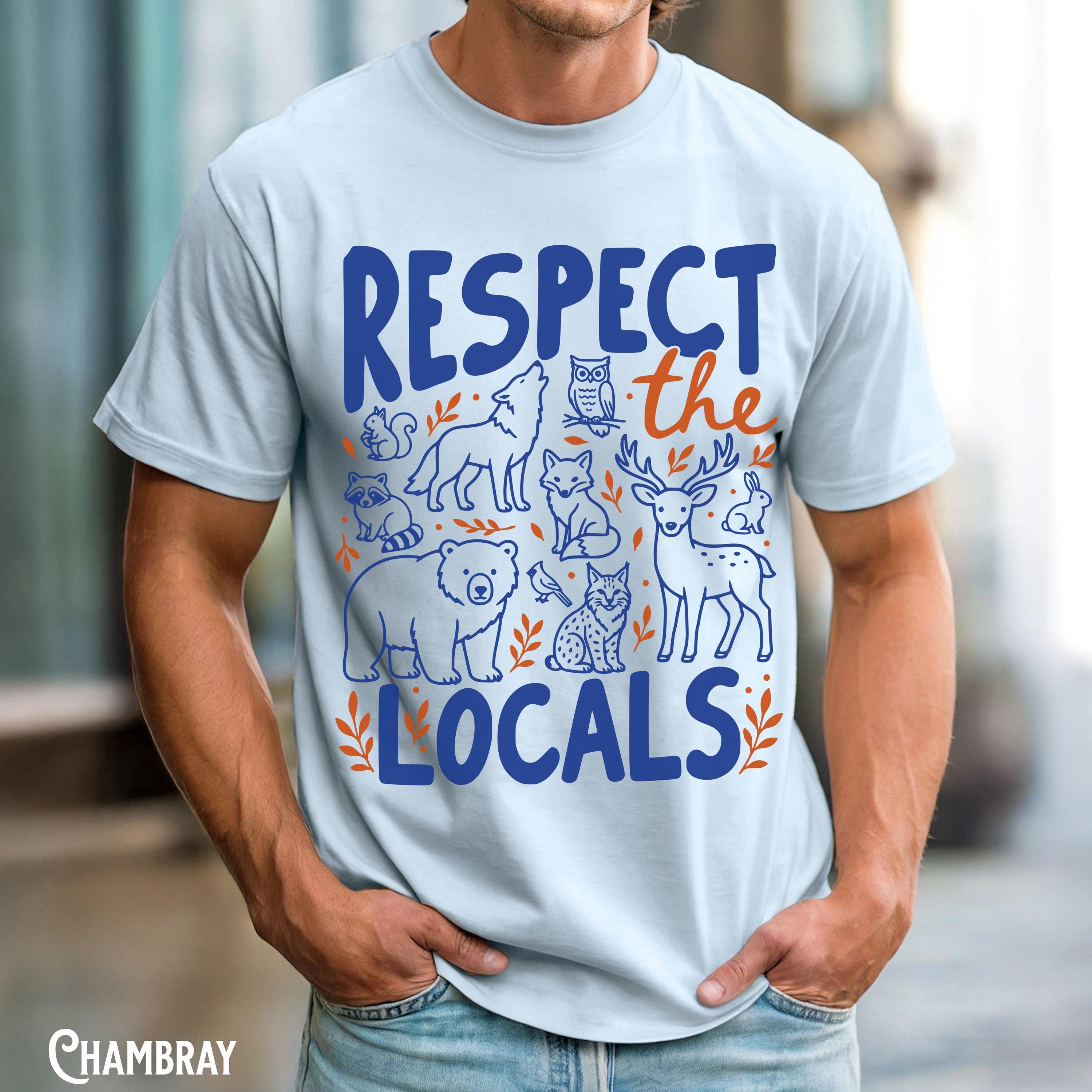 Comfort Colors National Park Respect Locals Tee Camping Granola Girl Nature Lover Park Ranger Woodland Animals (3)