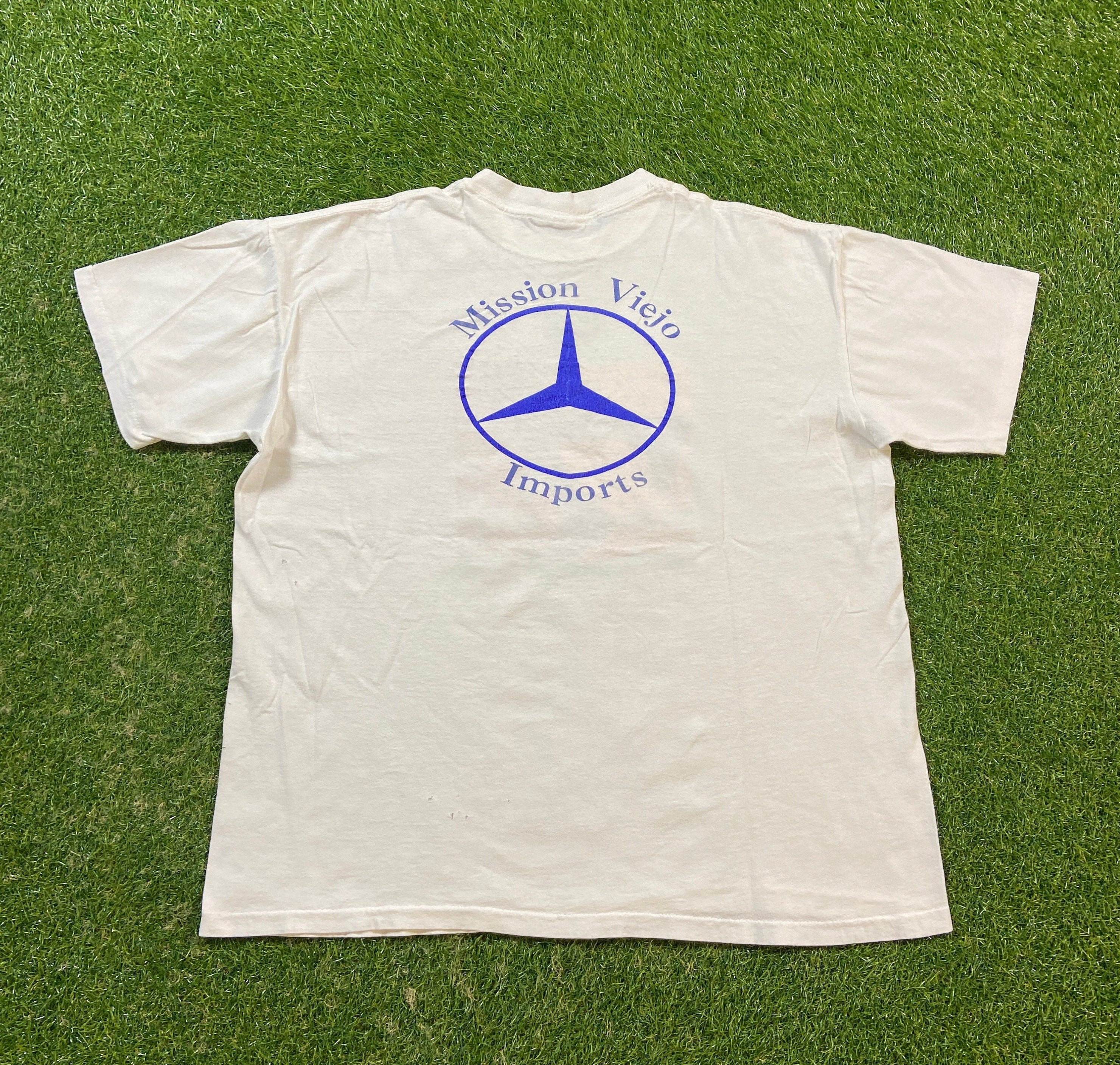 Vintage Marathon Tee Made Usa Size Xtra Large Xl City Los Angeles Marathon Running Mercedes Benz California 1990s 90s (2)