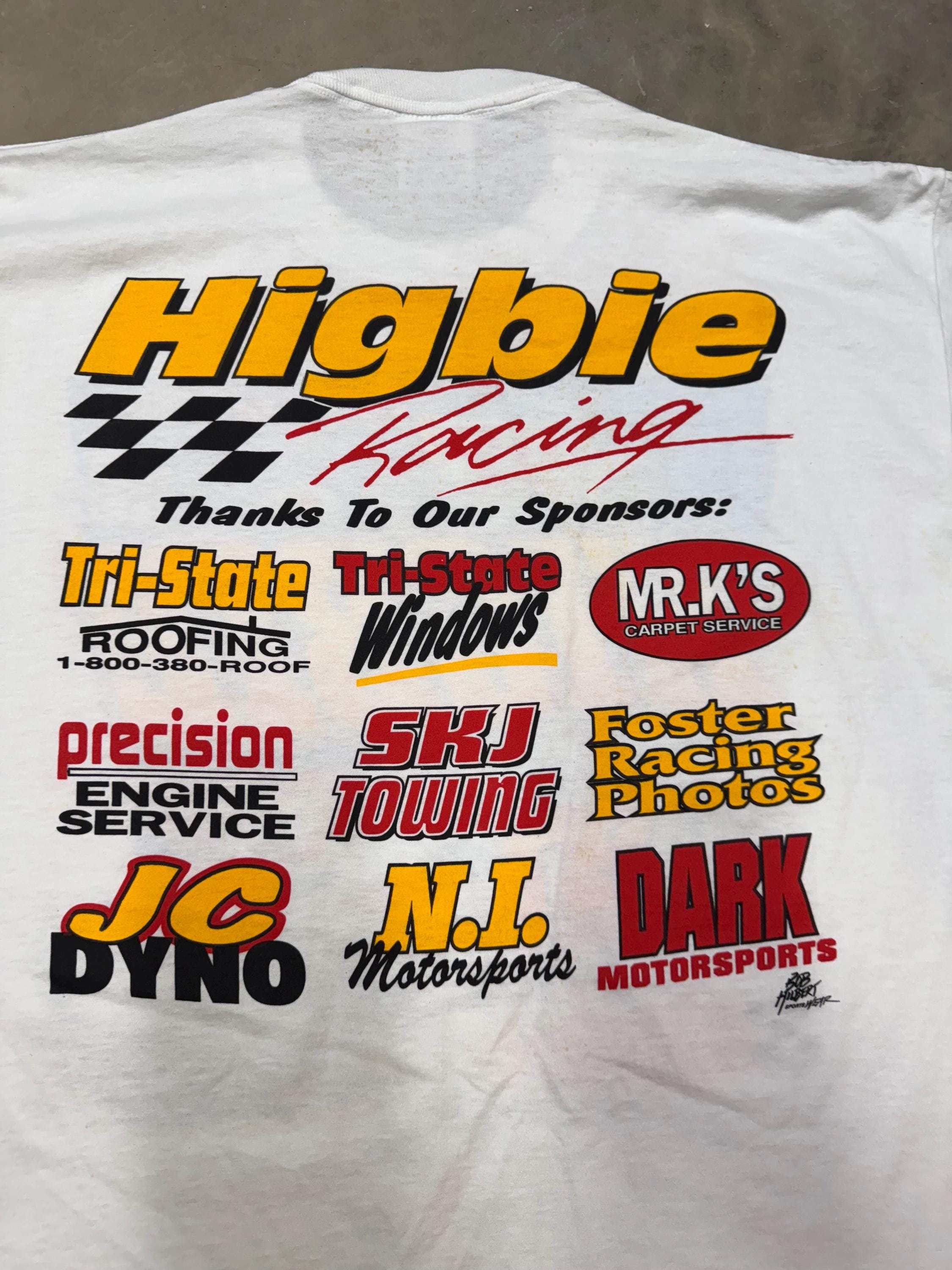 Vintage 90s Jerry Higbie 97 Higbie Racing Modified Racing Tee Xl (4)
