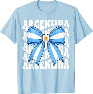 Proud Argentina Flag Coquette Bow Argentinian Pride Unisex T-shirt, Sweatshirt, Hoodie (1)