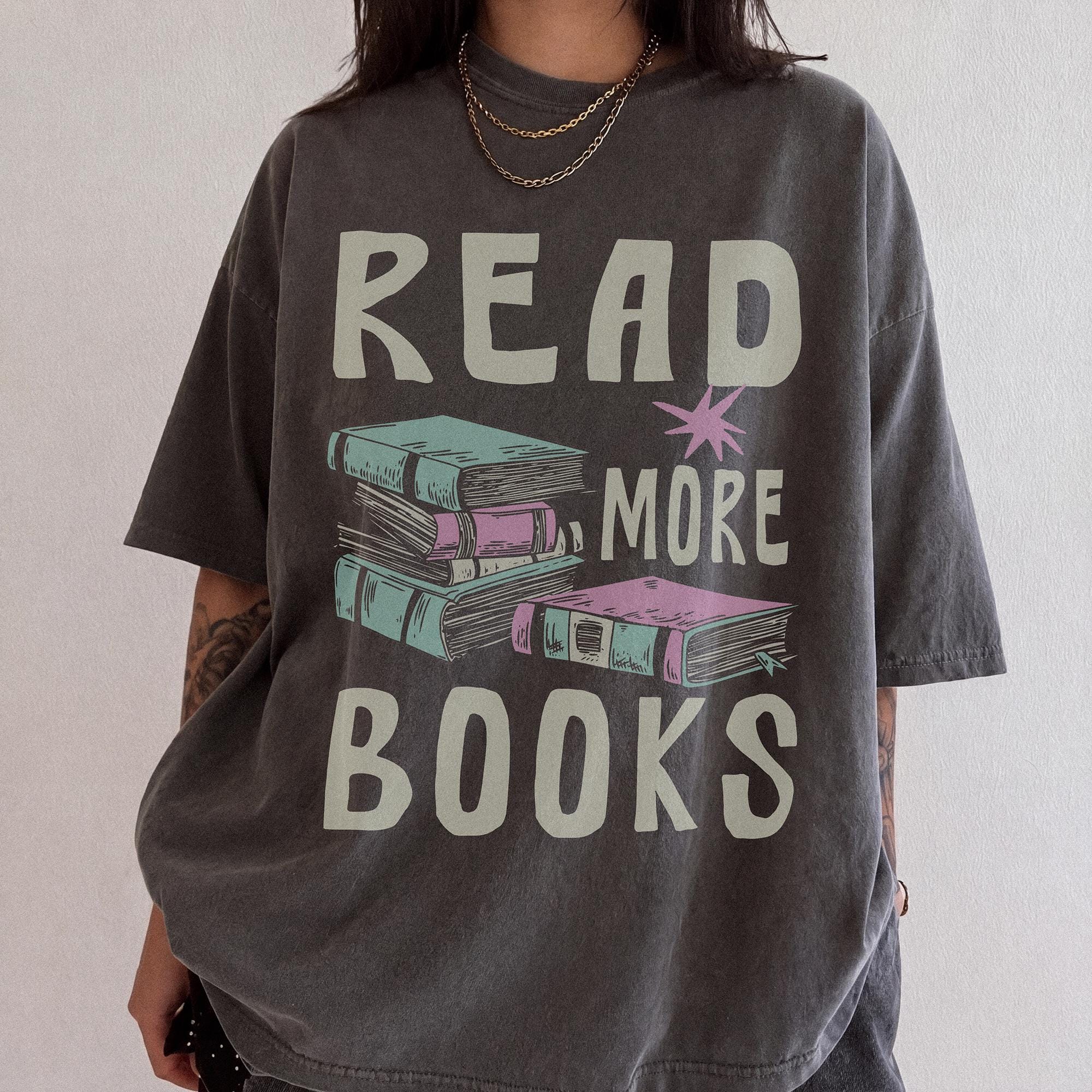 90s Vintage Read More Books Book Lover Bookish Unisex T-shirt, Sweatshirt, Hoodie (2)