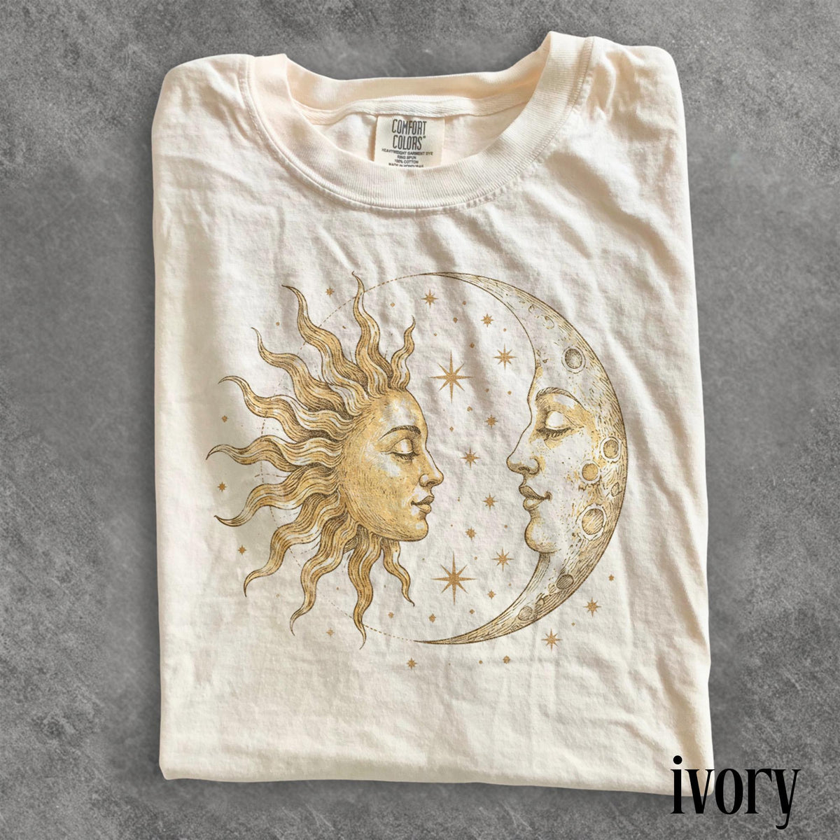 Vintage Sun Moon Celestial Retro Mystic Astrology Boho Cosmic Art Comfort Colors Spiritual (3)