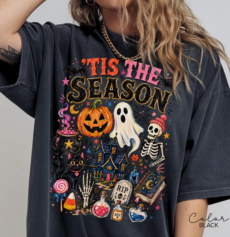 Tis Season Halloween Comfort Colors Spooky Season Pumpkin Ghost (3)