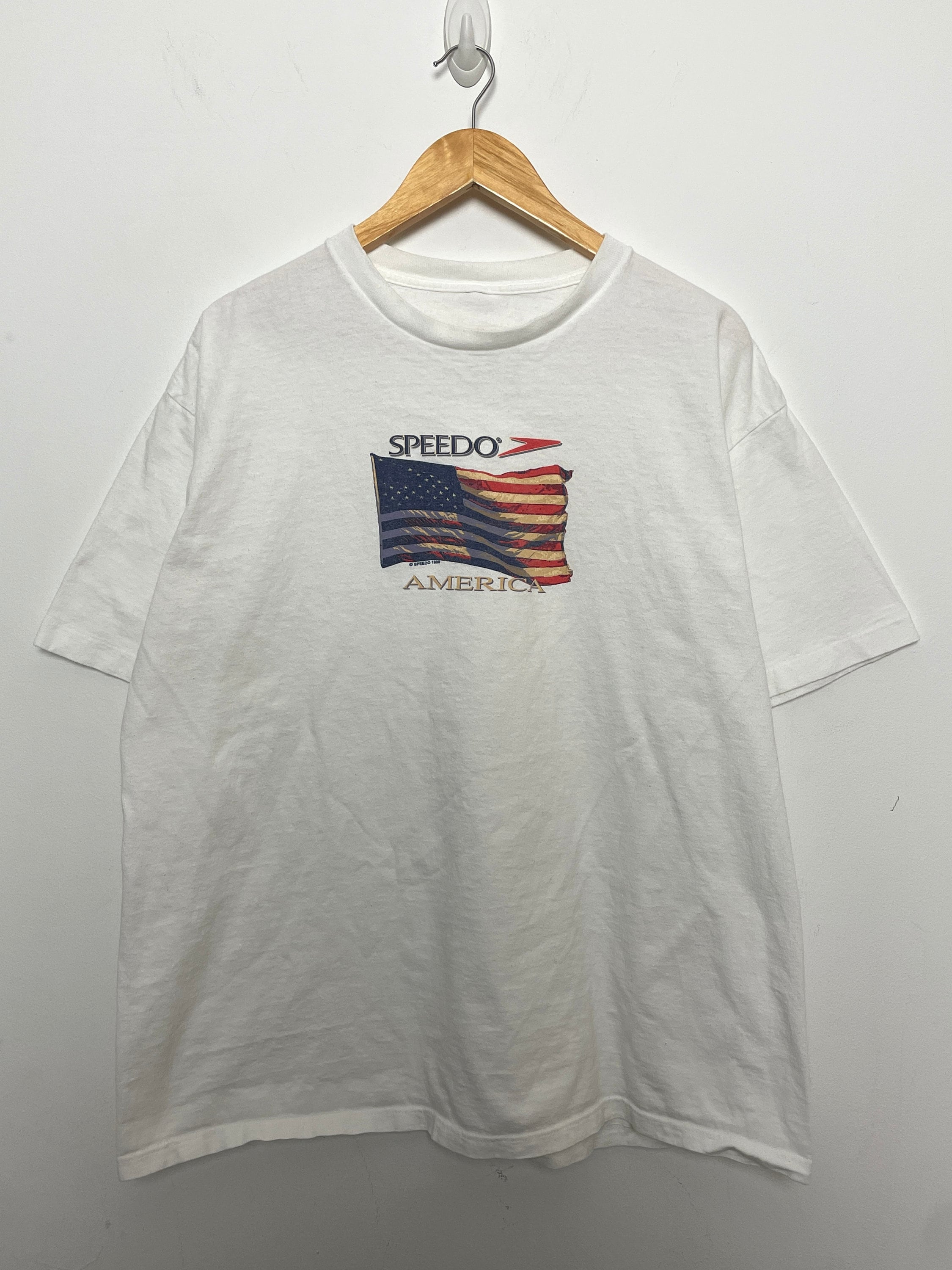 Vintage 1998 Speedo America Usa Flag Size Xl Unisex T-shirt, Sweatshirt, Hoodie (1)