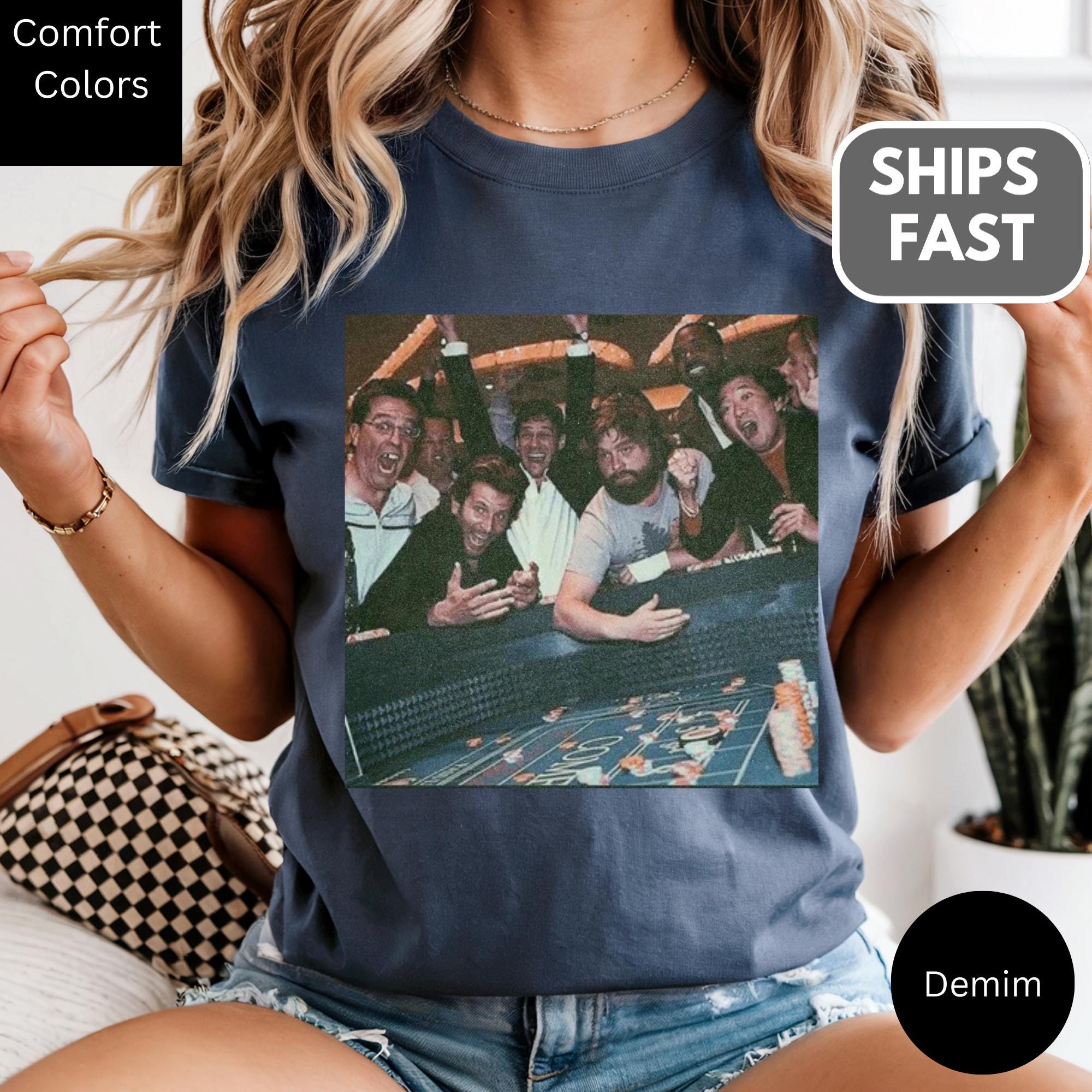 Vintage Hangover Movie Poker Scene Comfort Colors Tee Unisex T-shirt, Sweatshirt, Hoodie (3)