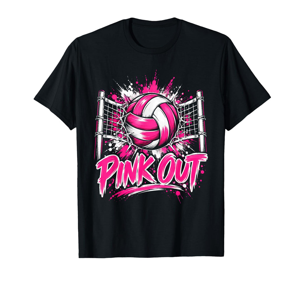 Pink Volleyball Breast Cancer Awareness Unisex T-shirt, Sweatshirt, Hoodie (1)