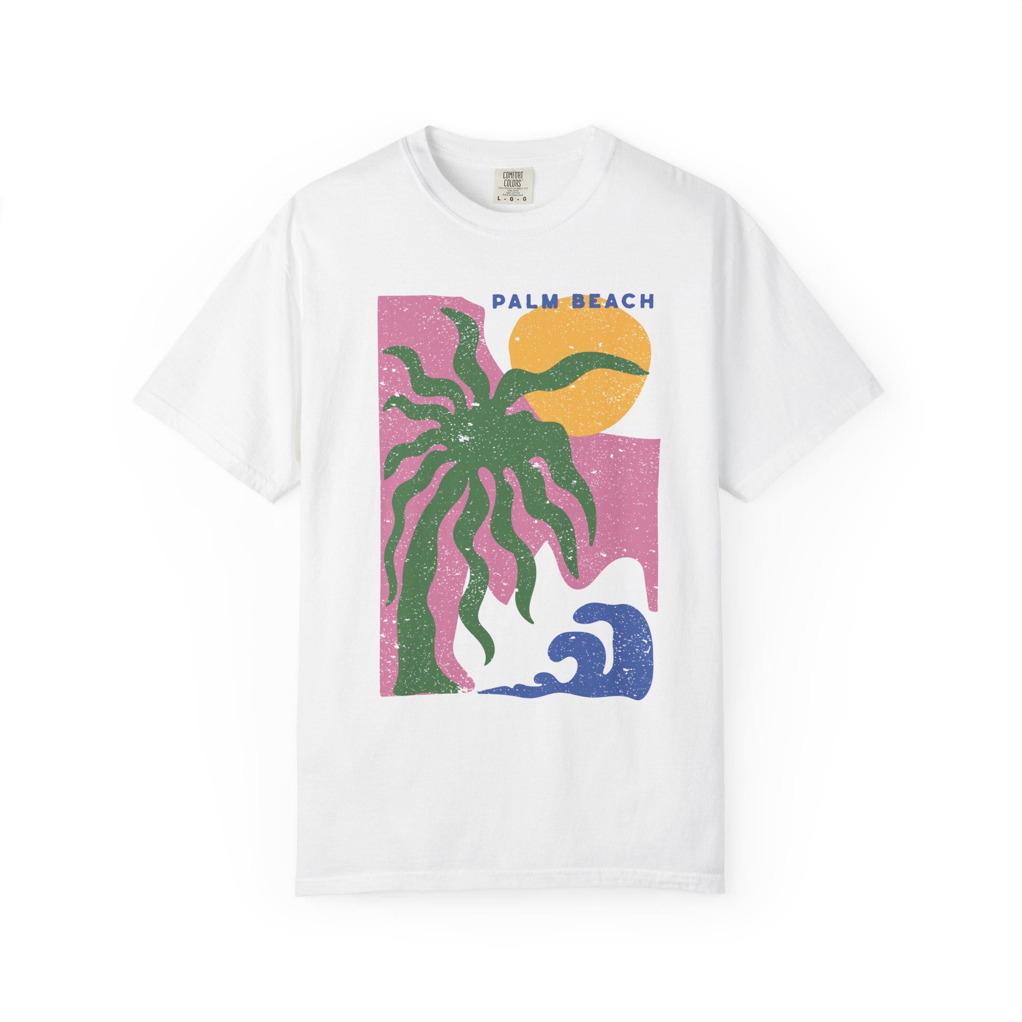 Palm Beach Tee Summer Vintage Inspired Colorful Unisex T-shirt, Sweatshirt, Hoodie (4)