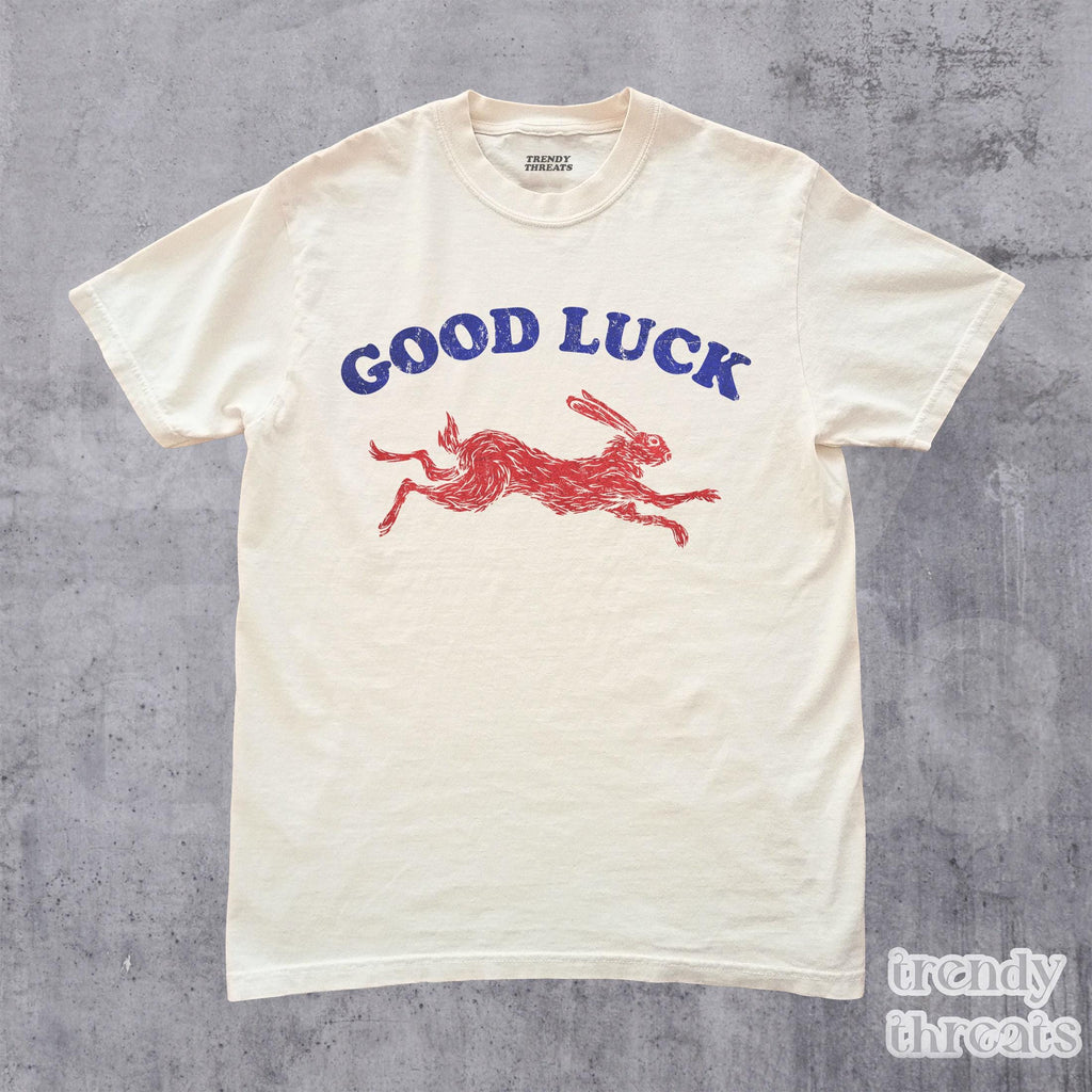 Good Luck Retro Rabbit Retro Western Bunny Feeling Lucky Him (1)